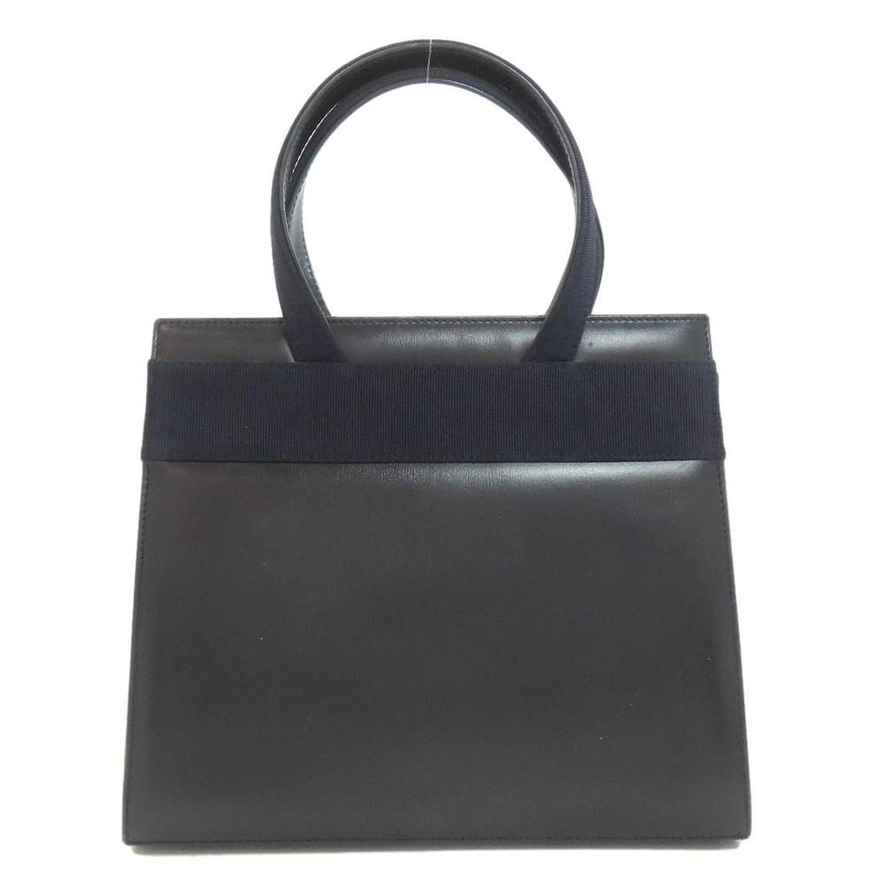 Salvatore Ferragamo Vara Leather Handbag Rion Black